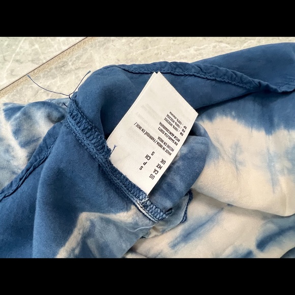 American Eagle Blue Tie Dye Halter Racerback Sun Dress Size Small - Picture 11 of 12